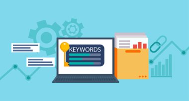 Word programı eşleşen anahtar kelimeler aracı. Dizüstü bilgisayar ile bir klasör belgeler ve grafikler ve anahtar.