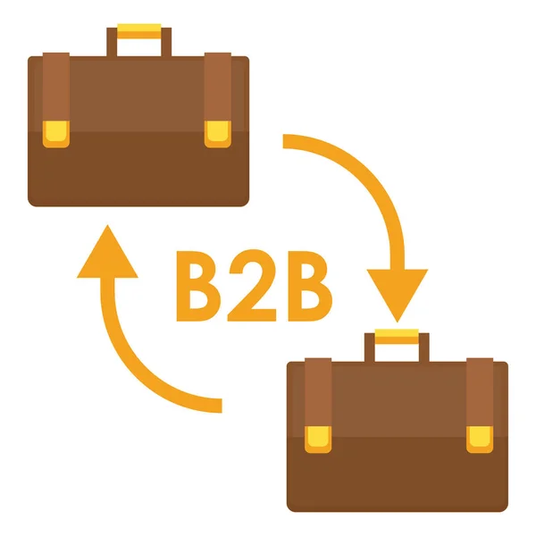 Transparent B2B. Dwóch biznesmenów sprawa torby — Wektor stockowy