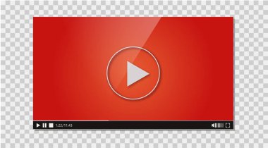 Video oynatıcı tasarımı. Arabirim film medya oyun çubuğu
