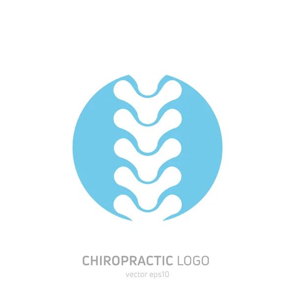 Manuele therapie-logo. Chiropractie en andere alternatieve geneeskunde. Spreekkamer, opleidingen — Stockvector