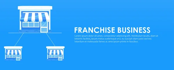 Franchise banner. Butikskedja med en färdig affärsplan — Stock vektor