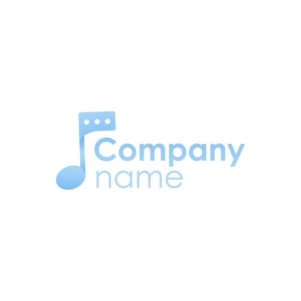 Social network for musicians. Logo with a musical note and message — Stock Photo, Image