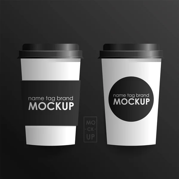 Kurumsal kimlik tasarım şablonu kümesi. Mock-up kahve fincanı. Vektör kavramı — Stok Vektör