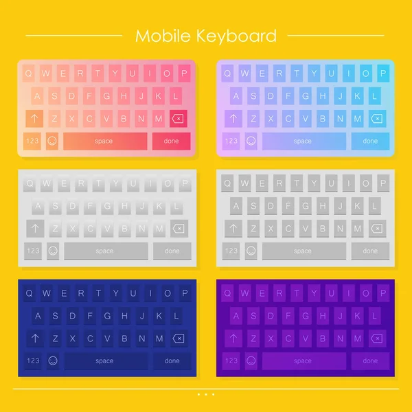 Vorlage für mobile Tastaturdesigns — Stockfoto