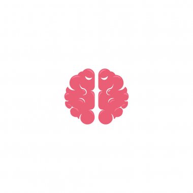 Basit beyin yaratıcı logo. Logo kavramı. Eğitim ve insan aklının