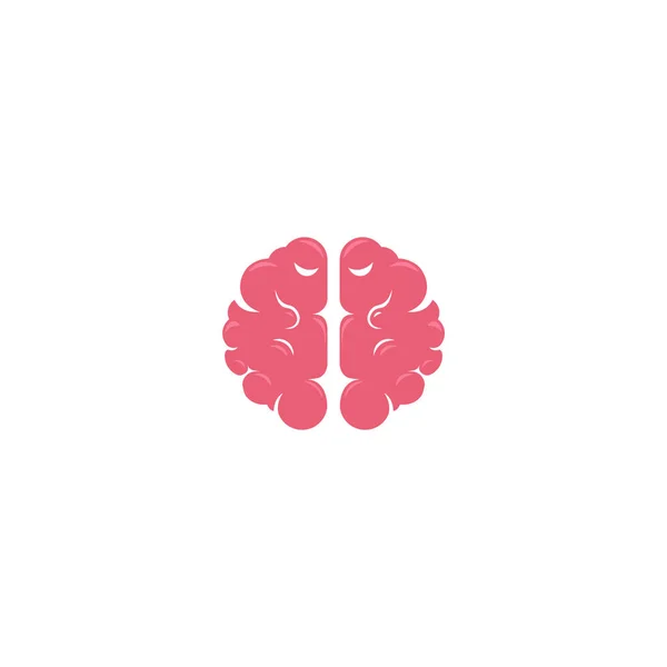 Logo creativo cerebral simple. Concepto de logotipo. Educación y mente humana — Vector de stock