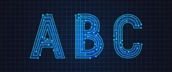 Technology simple type tech design. Vector typeset alphabet. Future typeface set. Geometric modern font. Futuristic style. — Stock Vector