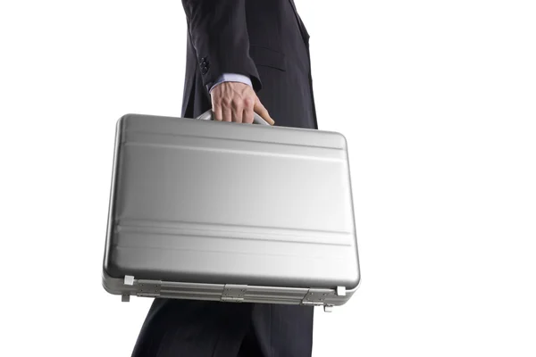 Бізнесмен з чемодан — стокове фото