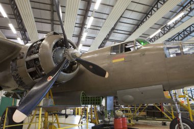 Pervane ve motor closeup retro uçak Dünya Savaşı 2