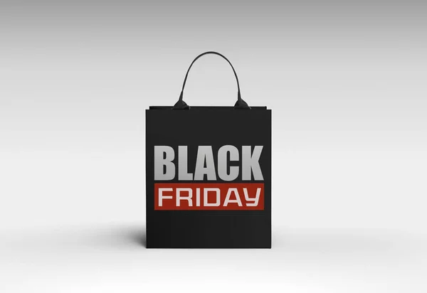 Black Friday Venda Saco Compras — Fotografia de Stock