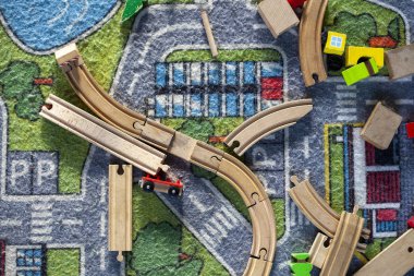 Renkli çocuk sürüsü Eğitim oyuncakları inşaatçısı eğitimi 