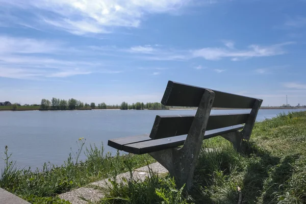 Rivieroever Lege Bank Zomer Landschap Van Een Rivier Met Rustig — Stockfoto