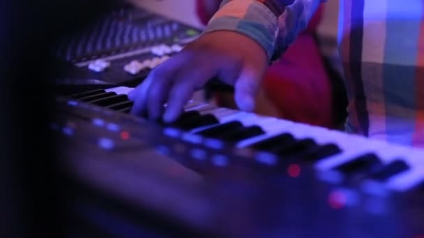 Professional Musician at the Wedding Hand Playing , Close-Up. — Stock Video