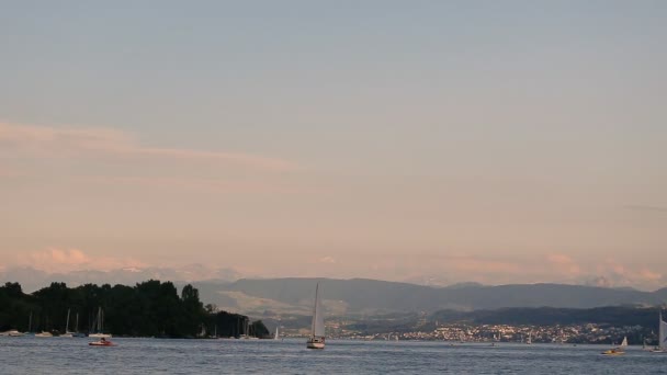 Güzel panorama İsviçre yakın çekim — Stok video