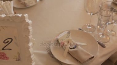 Düğün masa dekor yakın çekim