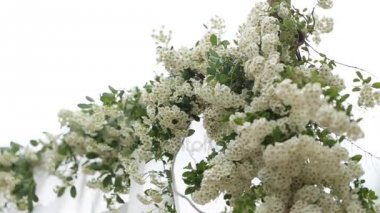 Düğün töreni, kemer arka plan düğün için çiçek