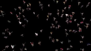 Dinozor kükreme insanlar dehşete üst Alfa mat kaçmak 3d render animasyonlar