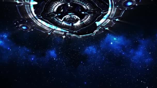 Alien Mothership Rendu Arrière Plan Animé — Video