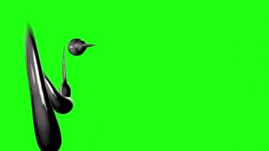 Uzaylı organizmaları mikro organizmalar yeşil ekran 3d animasyon oluşturma hareket