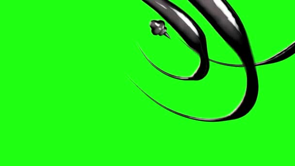 Микрохабр Alien Move Green Screen Rendering Animation — стоковое видео