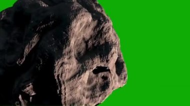 Asteroit Meteor yeşil ekran yakın Earth yer evren kadar 3d render animasyonlar