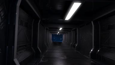 Koridor uzaylı Uzay Uzay yıldız animasyonlu arka plan 3d render animasyon
