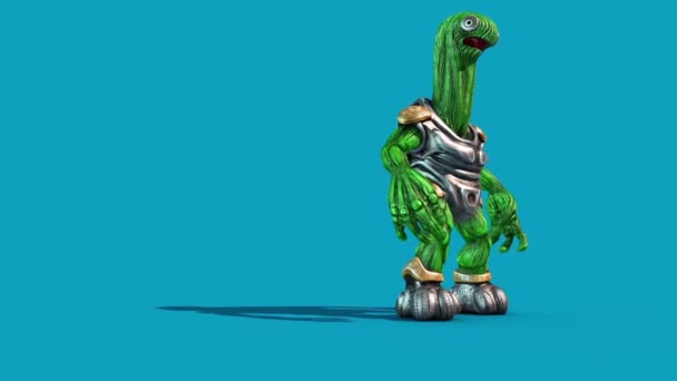 Armure de tortue extraterrestre mourir écran bleu côté rendus 3D Animations 