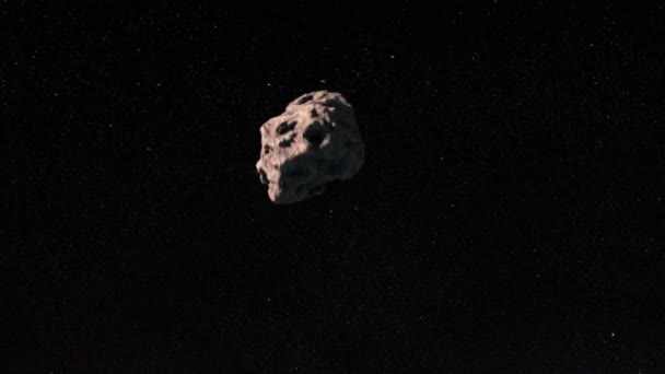 Asteroid Meteor Erde Space Fire Burn Universum Renderings Animationen — Stockvideo