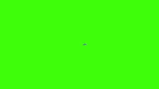 Coche Deriva Salto Verde Pantalla Renderizado Animación — Vídeo de stock