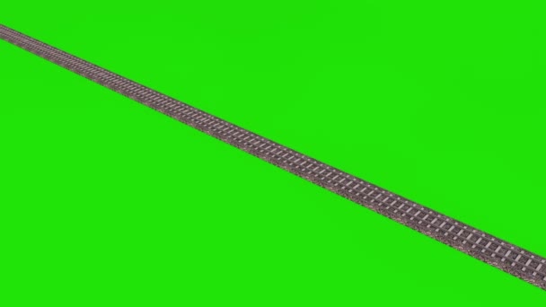 Vitesse du train Maglev au-dessus de l'écran vert de rendu 3D 