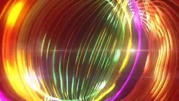 Kleurrijke Particle Circulaire Flits Lichte Lus Motion Achtergrond — Stockvideo