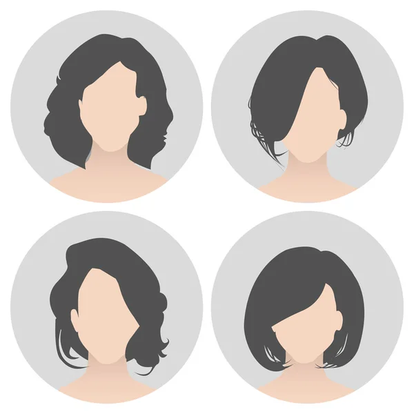 Colorido material vector personas avatar mujer en círculo. Mujer wi — Vector de stock