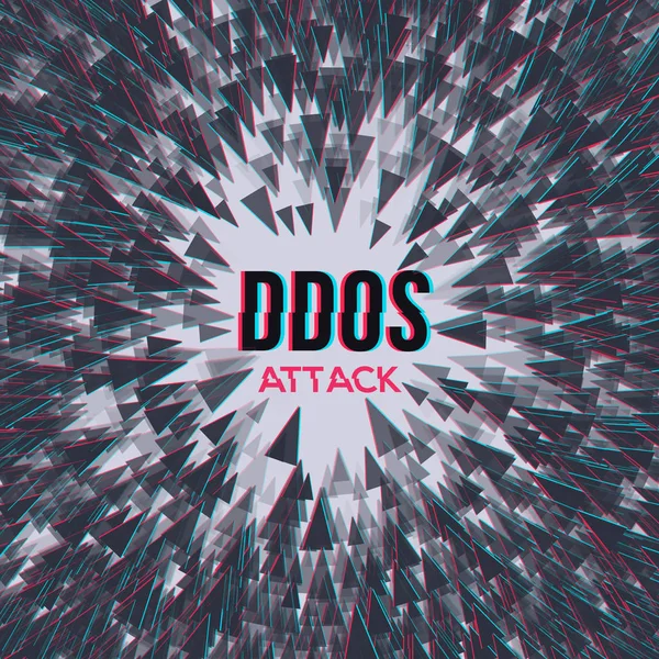DDoS-атака на Facebook. Векторный искажённый глюк. Хроматический стиль аберрации. массивная атака — стоковый вектор