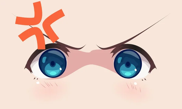 Los ojos reales de anime (manga) niñas — Vector de stock