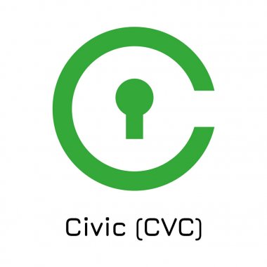Sivil (Cvc). Vektör çizim Kripto sikke simge
