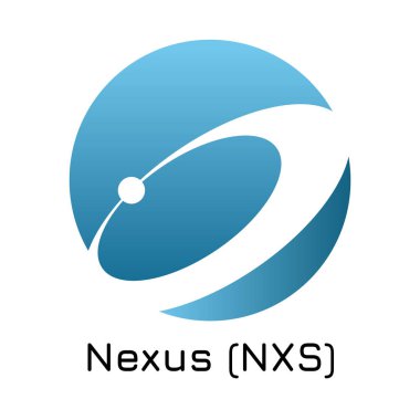 Nexus (Nxs). Vektör çizim Kripto sikke simge