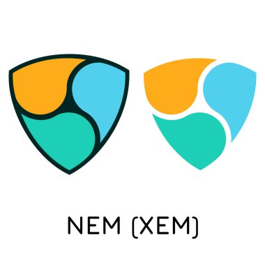 NEM (XEM). Vector illustration crypto coin icon o