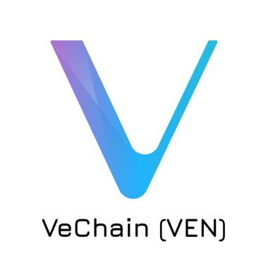 Vechain (Ven). Vektör çizim Kripto sikke ŞA