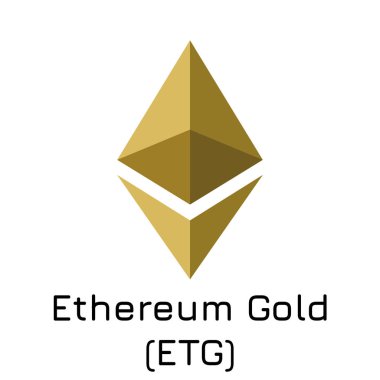 Ethereum altın (Etg). Vektör çizim Kripto c