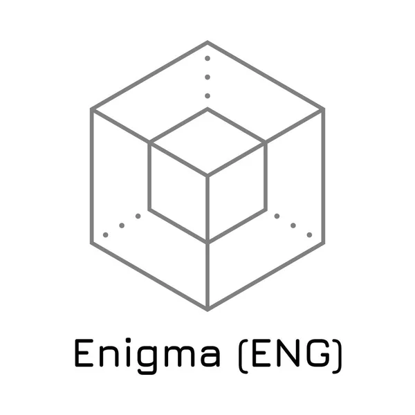 Enigma (ENG). Ilustração vetorial crypto coin ico — Vetor de Stock