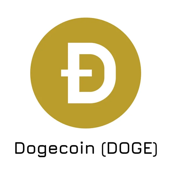 Dogecoin (Doge)입니다. 벡터 일러스트 레이 션 암호화 동전 — 스톡 벡터