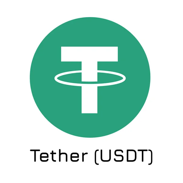 Tether (USDT). Ilustração vetorial criptografia moeda ic — Vetor de Stock