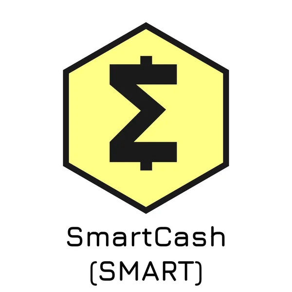 Smartcash (스마트)입니다. 벡터 일러스트 레이 션 암호화 예쁜 — 스톡 벡터