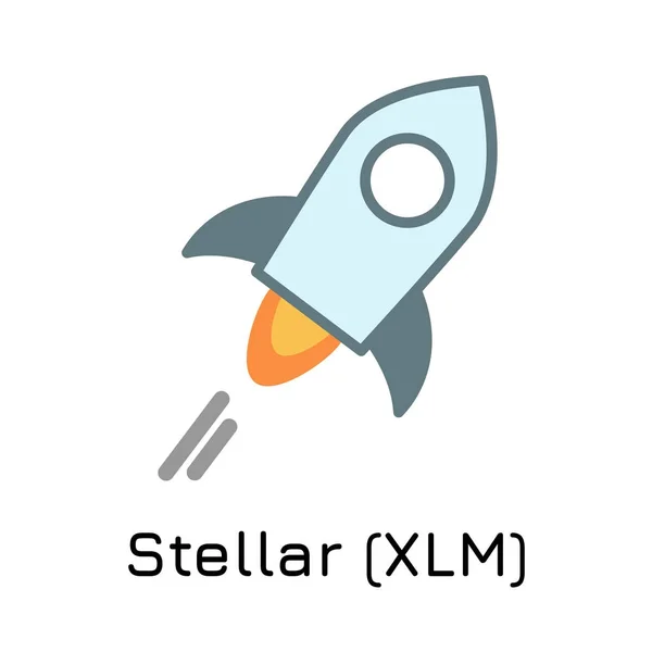 Stellar (XLM). Illustration vectorielle crypto-monnaie ic — Image vectorielle