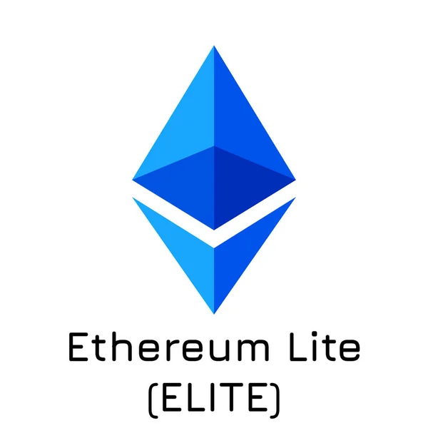 Ethereum Lite (ELITE). Criptografia de ilustração vetorial — Vetor de Stock