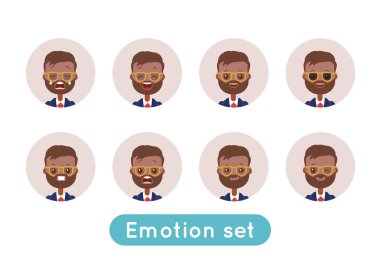 Avatar duygu ayarlayın. Hintli işadamı