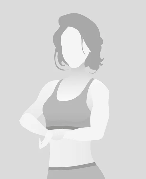 Default marcador de posición entrenador de fitness en una camiseta . — Vector de stock