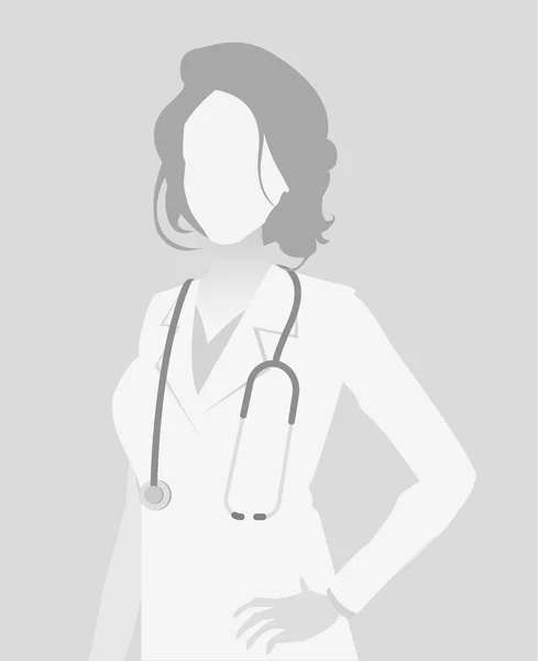 Alapértelmezett helyőrző orvos félalakos portré — Stock Vector