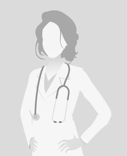 Default marcador de posición médico retrato de media longitud — Vector de stock