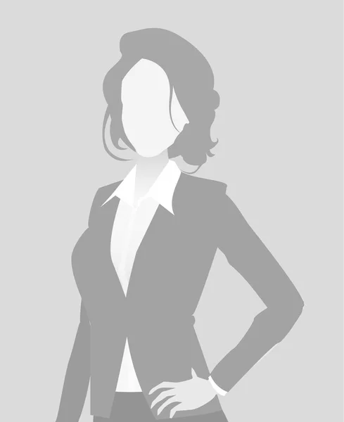 Default placeholder businesswoman half-length por — Stock Vector